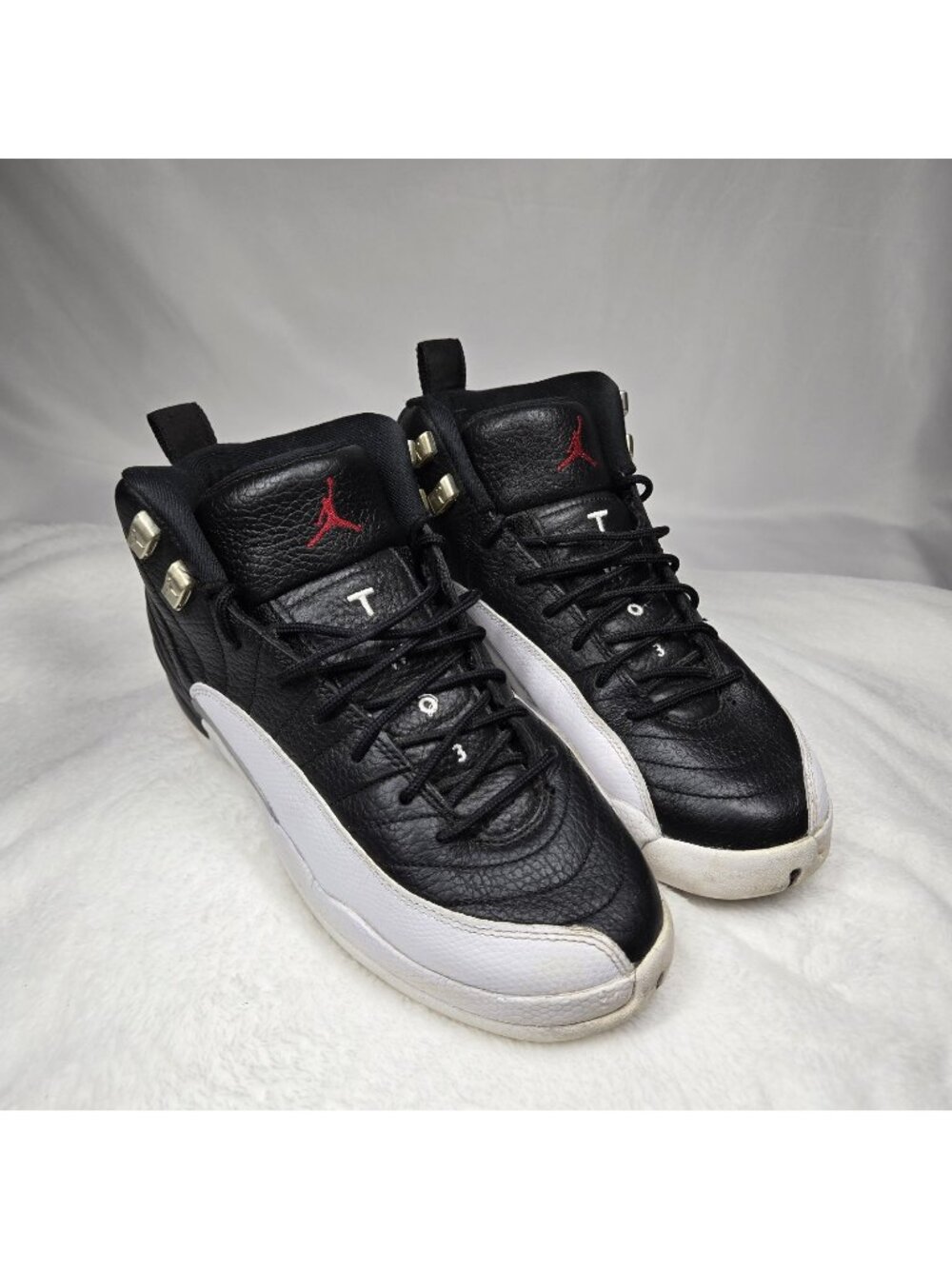 Size 6.5 Y - Air Jordan 12 Retro Playoff Black Red White 153265-006